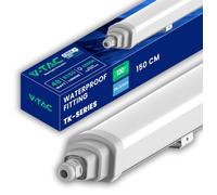 V-TAC Plafoniera LED Impermeabile 150 CM - [CREE LED - TK-SERIES ] - 48W - Lampada da Esterno IP65 per Soffitto e Parete - 5760 Lumen - PC BODY - Garage, Negozio, Magazzino - Luce Naturale 4000K
