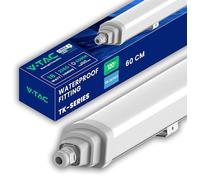 V-TAC Plafoniera LED Impermeabile 60 CM - [CREE LED - TK-SERIES ] - 18W - Lampada da Esterno IP65 per Soffitto e Parete - 2160 Lumen - PC BODY - Garage, Negozio, Magazzino - Luce Fredda 6500K
