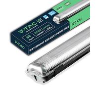 V-TAC Plafoniera LED Impermeabile Doppia 120 CM - 36W - Chip Samsung - Lampada Rettangolare 3400 Lumen IP65 per Soffitto, Parete, Garage, Fabbrica, Negozio - Doppio Tubo LED - Luce 4000K Naturale