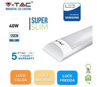 PLAFONIERA LED 40W 120 CM LUCE NEUTRA VT-8-40 CHIP SAMSUNG