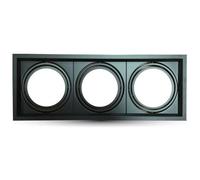 V-TAC - Porta Faretti Led Ar111 Tre Posti Incasso Quadrato Orientabile 90 Su Due Assi Nero Vt-7223 3583