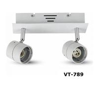 V-TAC - Porta Faretti Led Gu10 Incasso 2 Posti Orientabile 360track Light Vt-788 3618