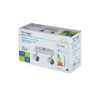 V-TAC Portafaretto LED da Incasso (1/2/3) GU10 Colore Bianco Orientabile