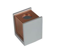 V-TAC Portafaretto LED GU10 Corpo in Gesso a Cubo Grigio Finitura Oro Rosa