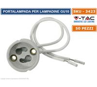 V-TAC PORTALAMPADA IN CERAMICA ATTACCO GU10 CONFEZIONE 5 10 20 30 40 50 PEZZI