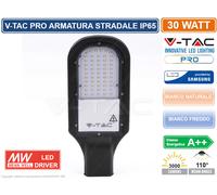 V-TAC PRO ARMATURA STRADALE LED 30W 50W 100W 120W CHIP SAMSUNG DRIVER MEANWELL [EEK: A+]