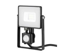 V-TAC Faro LED VT-10-S 437 10W Chip Samsung sensore di movimento e crepuscolare 4000K nero IP65