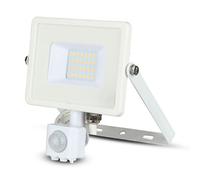 V-TAC Faretto LED VT-20-S 20W Ultra Slim Chip Samsung Sensore movimento IP65 3000K Bianco