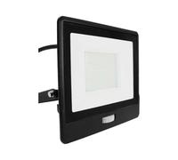 V-TAC PRO Faro LED Chip Samsung 50W con Sensore PIR Cavo 1m Colore Nero 4000K
