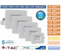 V-TAC PRO FARO PROIETTORE LED SMD 10 20 30 50 100 150 200 300 WATT CHIP SAMSUNG