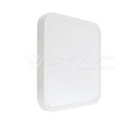 VT-76281-24 - Plafoniera, 24 W, 2500 lm, 4000 K, bianca, IP44, quadrato