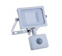 V-TAC - Faretti Led 10w Sensore Movimento E Crepuscolare Slim Bianco Esterno Samsung Chip Ip65 Luce Naturale 4000k V Tac Pro Vt-10-s 434 - SPEDIZIONE GRATUITA