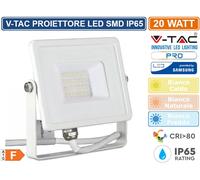V-TAC PRO VT-20 FARO LED SMD 20W ULTRASOTTILE CHIP SAMSUNG DA ESTERNO IP65 [EEK: A+]
