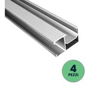 V-TAC Profili in Alluminio Argento per Fissaggio Pannelli Solari Fotovoltaici