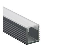V-TAC Profilo in Alluminio Colore Silver per Strip LED a Incasso Copertura Satinata 2000 x 7.8 x 9mm