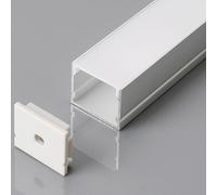 V-TAC Profilo in alluminio da incasso VT-8118 LED3371 per striscia LED Nero o Bianco