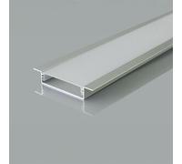V-Tac Profilo Lineare Da Incasso Per Strip Led 38.2 Mm Alluminio Silver Con Copertura Opaca - Sku 24101
