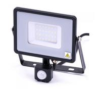 V-TAC PRO VT-30-S faro led 30W ultra slim nero con sensore PIR bianco caldo 3000
