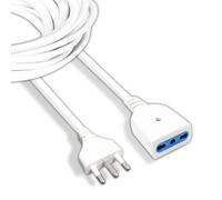 V-TAC Prolunga Elettrica da 1.5 METRI con Presa 10/16A Bipasso - Prolunga Cavo Elettrico per Casa, Ufficio, Negozio, Lavoro - Super Resistente - Spina 16A, Bianco