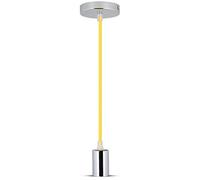 V-TAC -, serie Portalampada cromato vt-7338) lampada a sospensione cromo + Cavo, Ø36 x 60 mm giallo