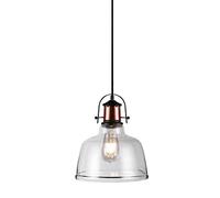 V-TAC SKU.3727 - Lampada a sospensione in vetro, E27 trasparente, VT-7220, in plastica, e altri materiali, porporpora, altezza x larghezza x profondità: 220 mm x 280 mm x 1150 mm