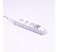 V-TAC SMART HOME MULTIPRESA 3 POSTI WI-FI COLORE BIANCO CON INTERRUTTORE ALEXA G
