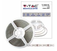 V-TAC STRISCIA LED VT-5050 100LM/MT 12V STRIP 5MT 7W/MT RGB IP65 (212155)**PUOI PAGARE ANCHE ALLA CONSEGNA!!!**