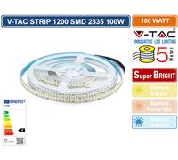Striscia led flessibile 100W monocolore 12V bobina 240led/m V-TAC VT-2835-240-N [EEK: Non applicabile]