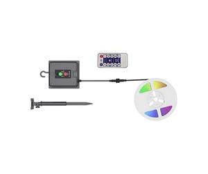 V-TAC Striscia led 6W con pannello solare e telecomando kit strip IP67 bobina 5mt luce RGB multicolore - 23045