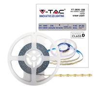 STRISCIA LED 1190LED V-Tac 24V Bobina 5mt Strip 2835 ALTA LUMINOSITA' IP20 NEW [EEK: D]