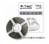V-TAC STRISCIA LED VT-5050 100LM/MT 12V STRIP 5MT 7W/MT RGB IP65 (212155)**PUOI PAGARE ANCHE ALLA CONSEGNA!!!**