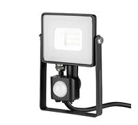 V-TAC VT-10-S 438 Faro LED Samsung 10W Movimento Crepuscolare 6400K nero IP65