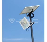 V-TAC VT-100W FARO LED 35W FARETTO SMD IP65 BIANCO CON PANNELLO SOLARE SENSORE C