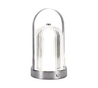 V-TAC VT-1057 Lampada LED da Tavolo 1W cct 3in1 colore cromo stile antico ricaricabile con USB C Touch Dimmerabile 12cm - 7990