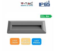 V-Tac VT-1162 Faretto Segnapasso LED a Montaggio Superficiale Rettangolare 3W per Esterno - SKU 1331 / 1330 - Temperatura Colore: Bianco Naturale