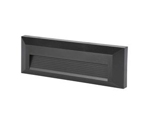 V-TAC VT-1162 PUNTO LUCE SEGNAPASSO LED RETTANGOLARE COLORE NERO 3W ESTERNO IP65