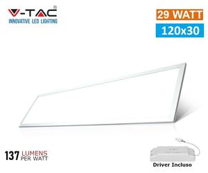 V-TAC VT-12031 PANNELLO LED RETTANGOLARE 120X30 29W SMD CON DRIVER INCLUSO