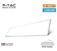 V-TAC Pannello LED 29W 120LM/W 1200*300mm 4000K Driver Incluso