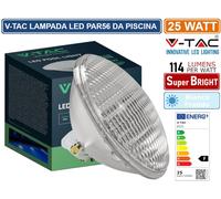 V-TAC Lampada LED da piscina VT-12125 PAR56 25W 12V SMD IP68 in vetro 6400K