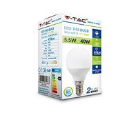 10 LAMPADINE LED E14 V-Tac 5,5W OLIVA PACK RISPARMIO LUCE Calda Naturale Fredda