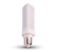 V-TAC VT 1926-Attacco a vite (ES), E27, 6 W, a LED, 4500 k Classic Series PL Tube, colore: bianco