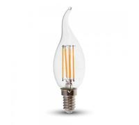 LAMPADINA LED E14 4W FILAMENTO BIANCO FREDDO A FIAMMA VT-1997-LED4430 V-TAC