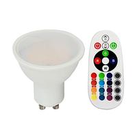V-TAC VT-2244 Faretto LED GU10 3,5W Satinato con Telecomando RGB + 3000K