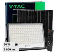 FARO LED CON PANNELLO SOLARE 30W BIANCO FREDDO VT-240W -LED7829 V-TAC