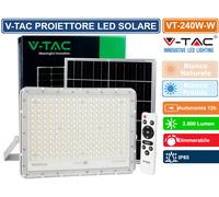 FARO LED CON PANNELLO SOLARE 30W BIANCO NATURALE VT-240W -LED7848 V-TAC