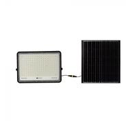 V-TAC Faro LED con Telecomando e Pannello Solare 30W Batteria sostituibile Cavo da 3m Colore Nero 4000K