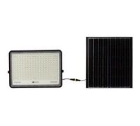 V-Tac Vt-240w Faro Led Nero Con Pannello Solare 30w E Telecomando Led Proiettore Con Batteria Sostituibile 4000k 3m Cavo - 7830