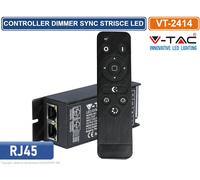 V-TAC VT-2414 CONTROLLER DIMMER SYNC CONNESIONE RJ45 STRIP LED CON TELECOMANDO