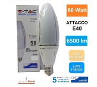 V-TAC VT-260 PRO Lampadina LED E40 60W Alta Potenza Olive Lamp 6500lm 4000K 6500
