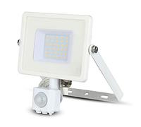 V-TAC PROIETTORE LED BIANCO DA 30W IP65 4000K CON SENSORE CREPUSCOLARE E DI MOVI